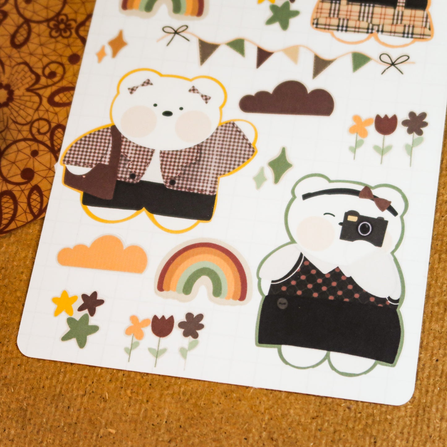 Planilla de stickers - brownies