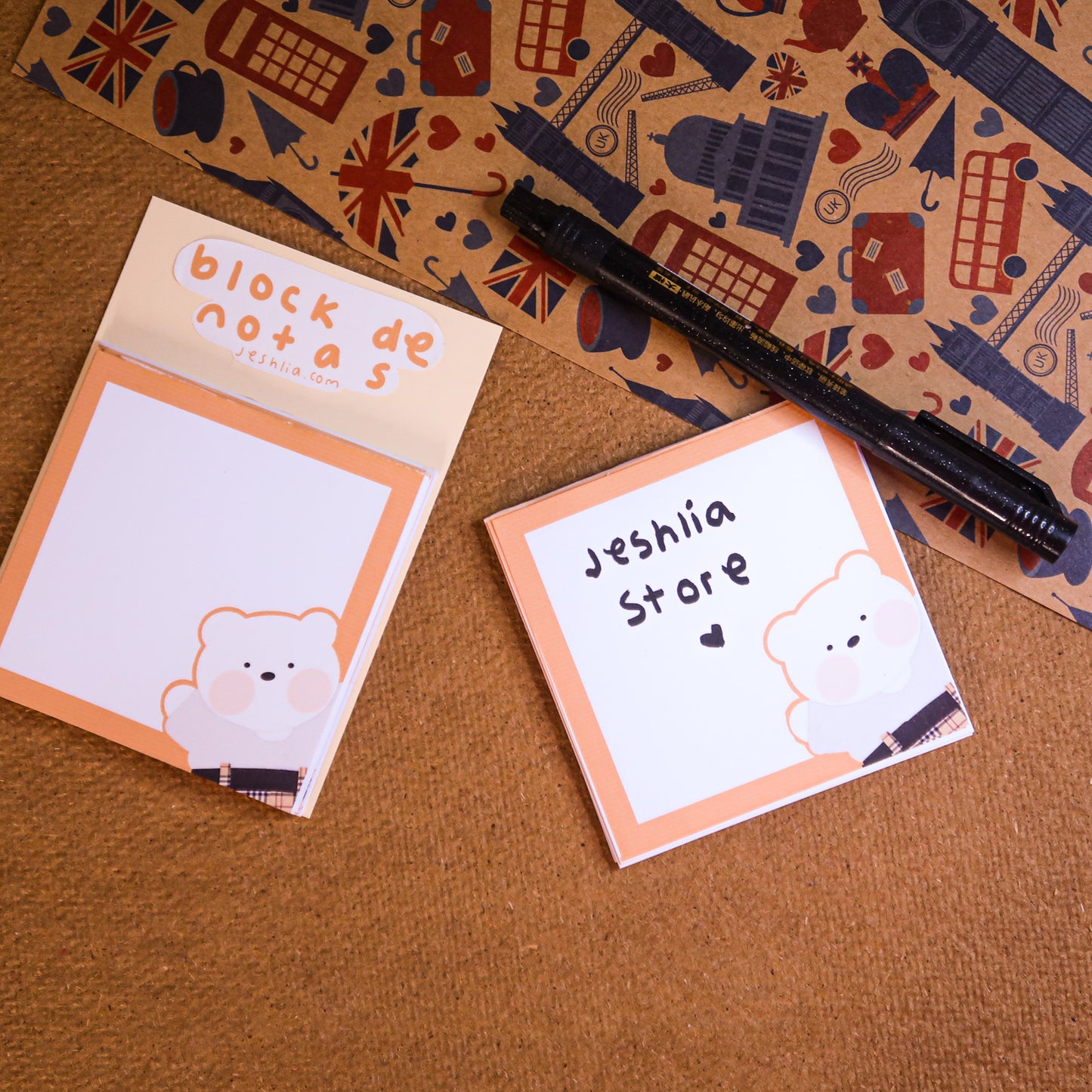 Bloc de notas (margen naranja)