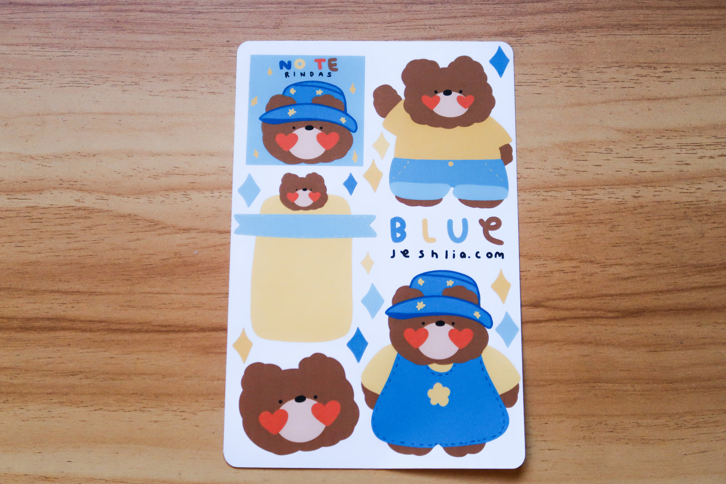 Planilla de stickers - blue