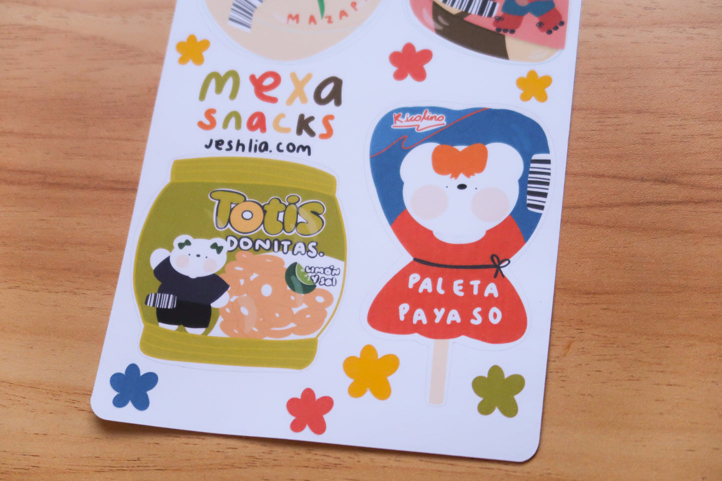 Planilla de stickers - mexa snacks