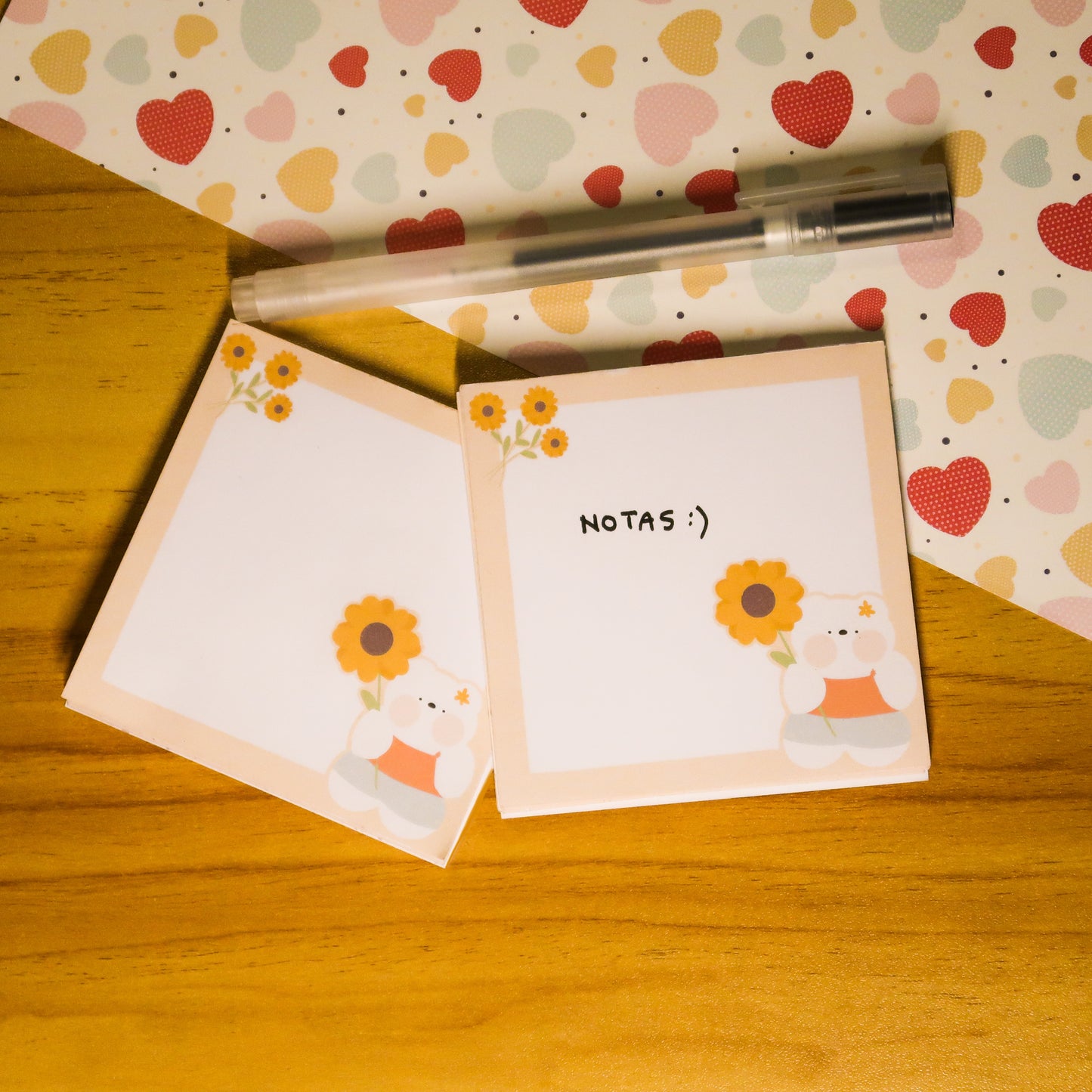 Bloc de notas - osito girasol