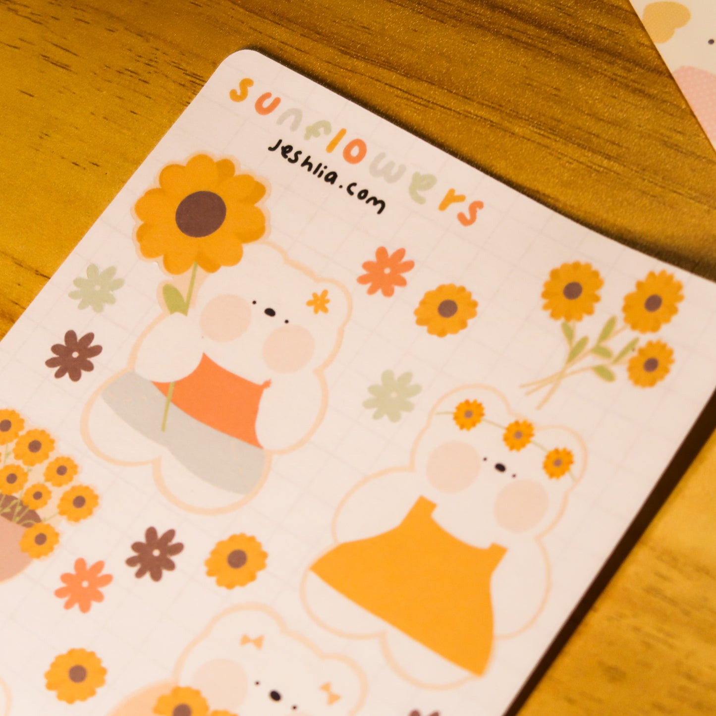 Planilla de stickers - sunflowers