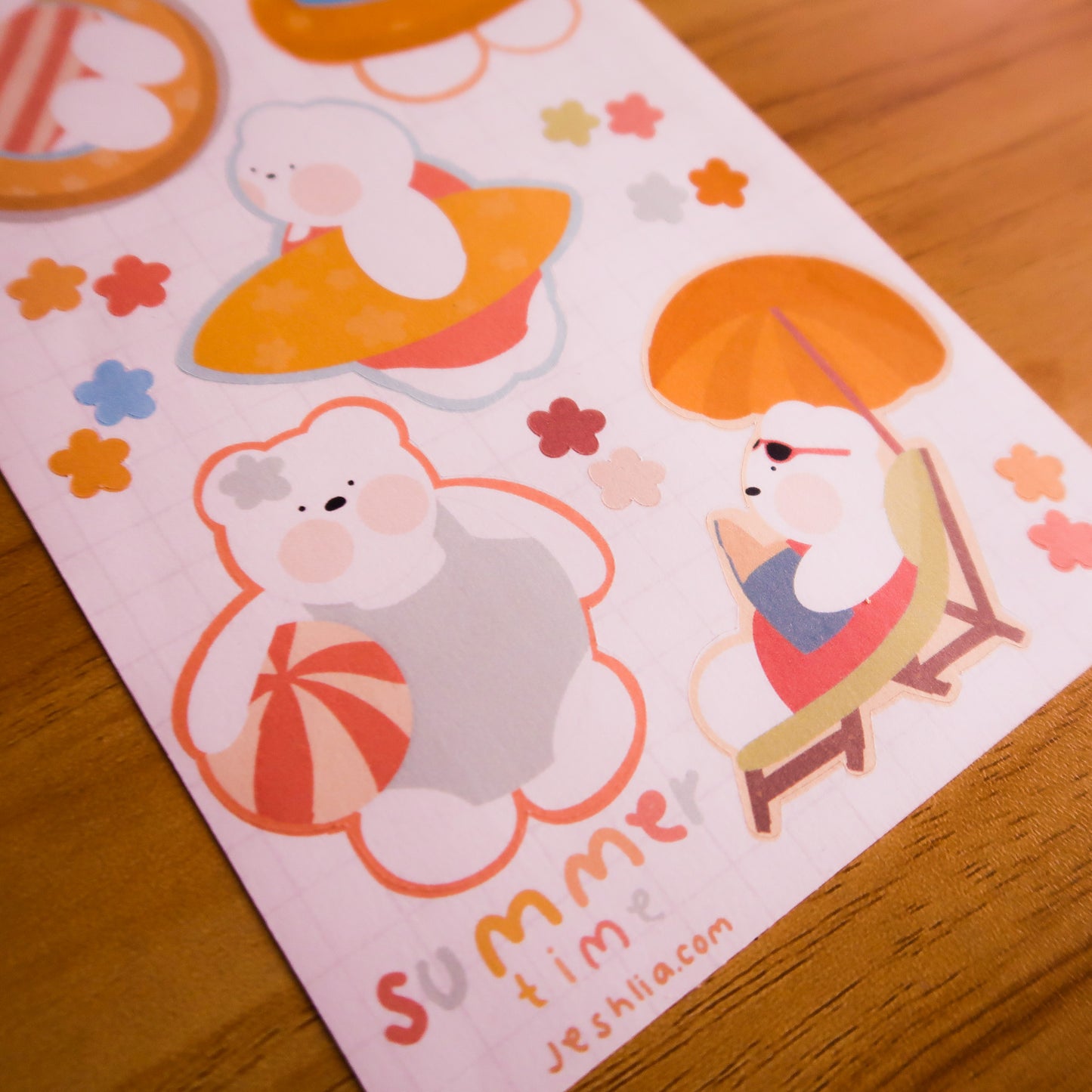 Planilla de stickers - summer time