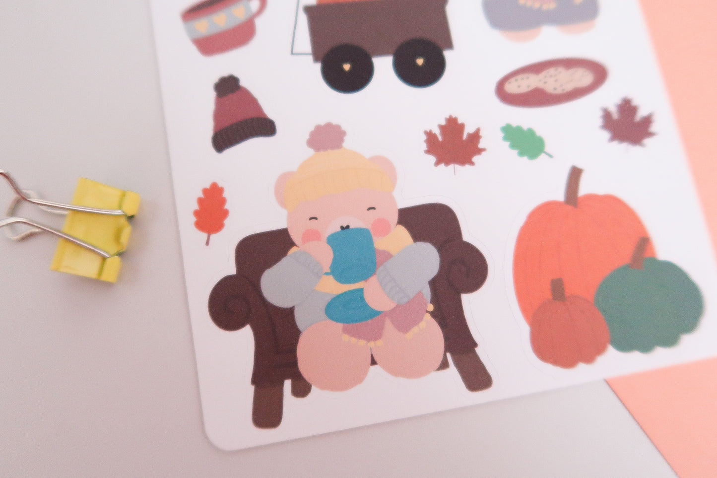 Planilla de stickers - cosas otoñales